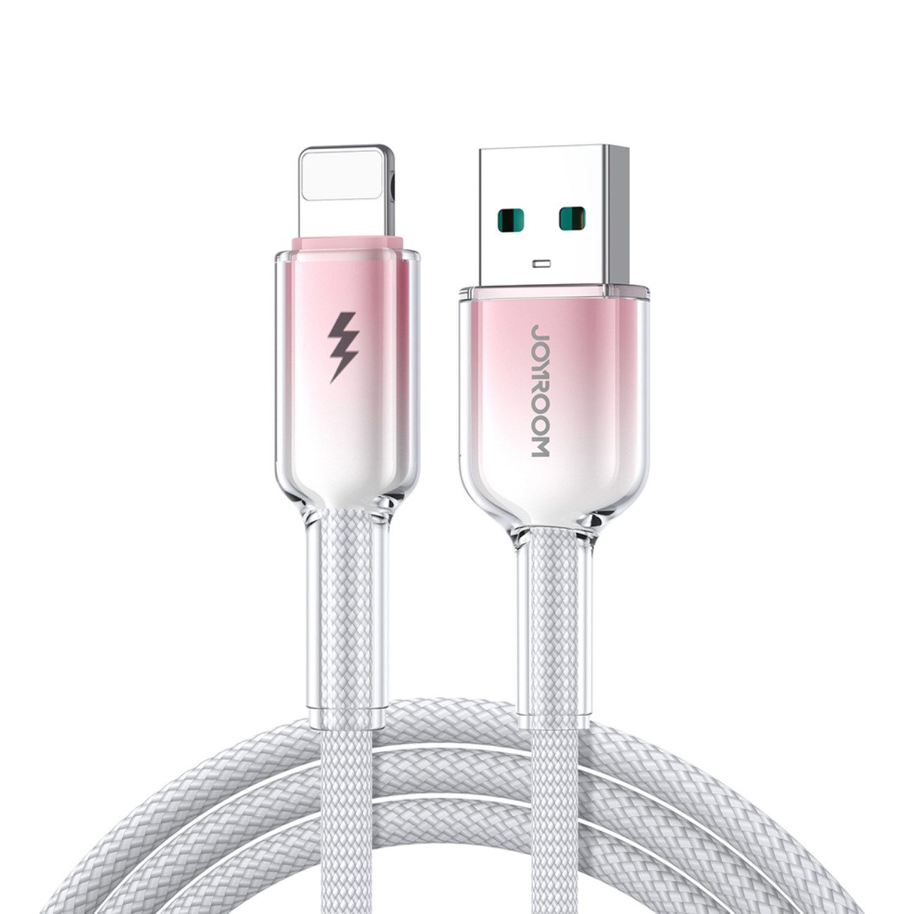 JOYROOM Crystal-Clear USB-Kabel, USB-A, Lightning, USB-A/Lightning Kabel 3 A, 1,2 m, Crystal-Clear Serie