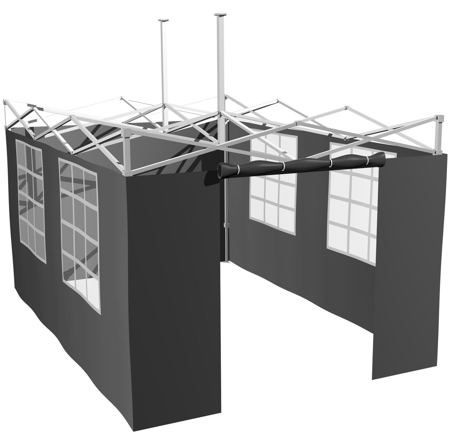 Grillfürst Grillpavillon Grillfürst Seitenwände für 4,5 x 3m Grillpavillon / Gartenpavillon / Grillzelt 4er Set