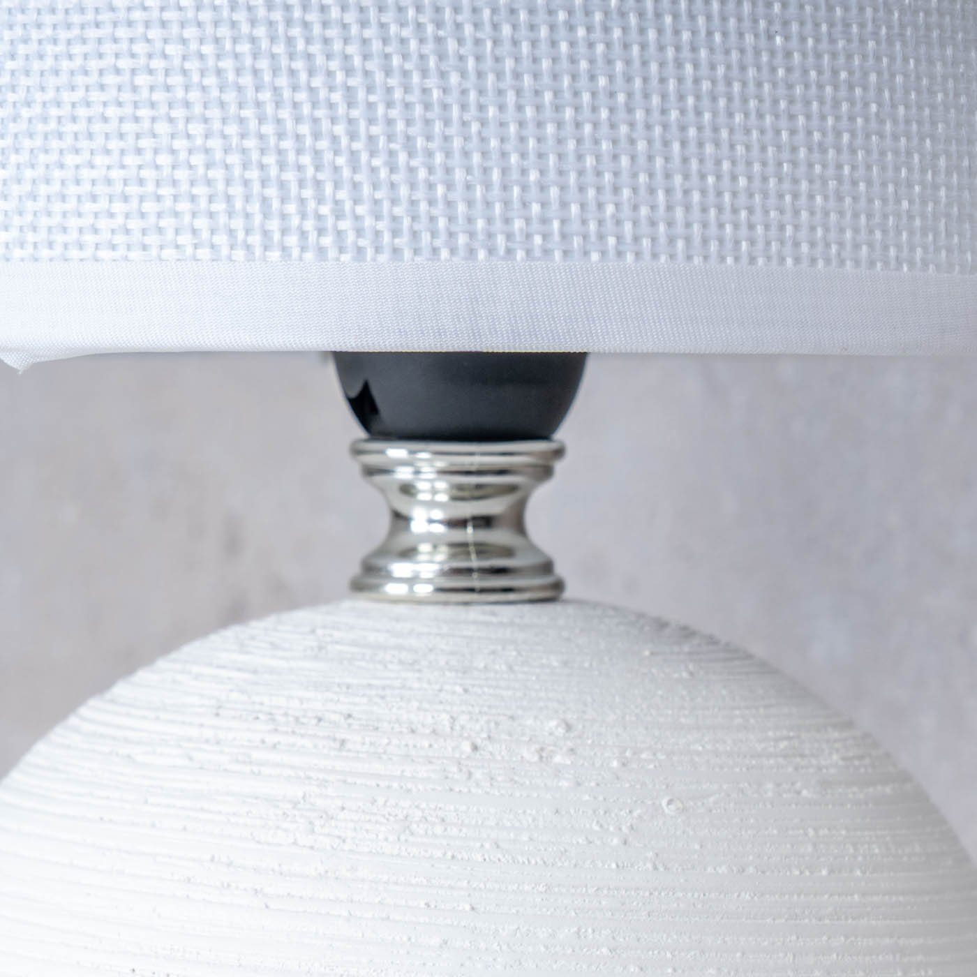 Levandeo® Nachttischlampe, Tischlampe H26cm Nachtlampe Shabby Lampe Weiß Licht Keramik Rund