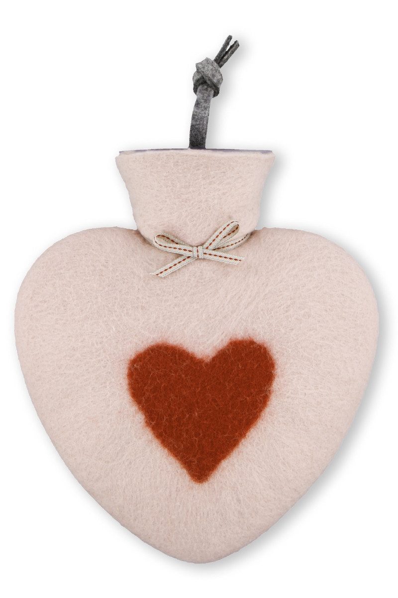 Dorothee Lehnen Wärmflasche Wärmflasche - HERZ - dusty rose/zimt, green earth/dusty rose