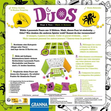 Huch! Spiel, Familienspiel DUOS - Dinge und Tiere, Made in Europe