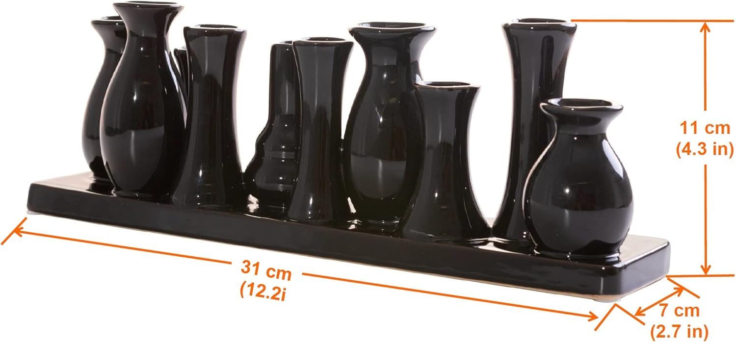 Jinfa Dekovase Handgefertigte kleine Keramik Deko Blumenvasen (Set, Je nach günstig online kaufen