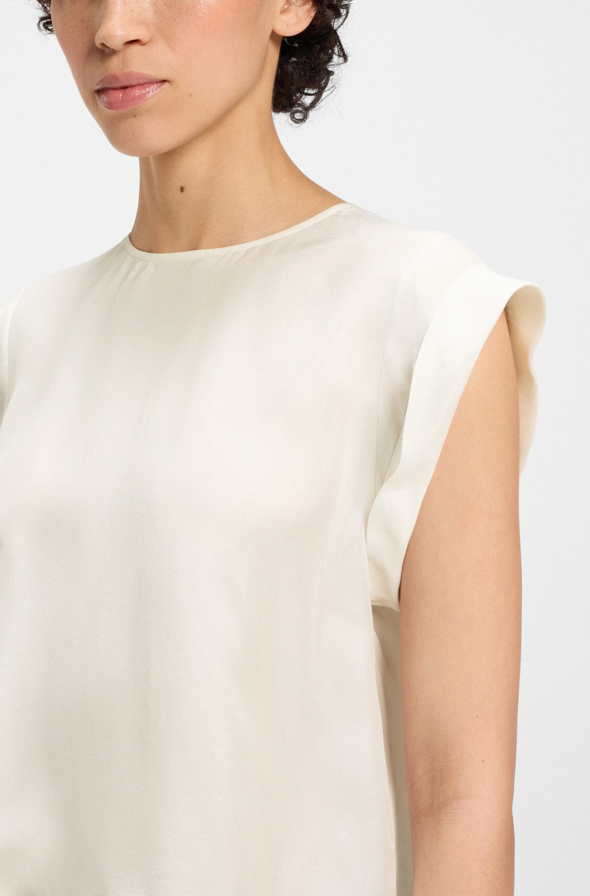 BOSS ORANGE Shirtbluse Irnette Premium Damenmode mit Ärmelaufschlag