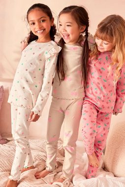 Next Pyjama Gerippte Schlafanzüge, 3er-Pack (6 tlg)