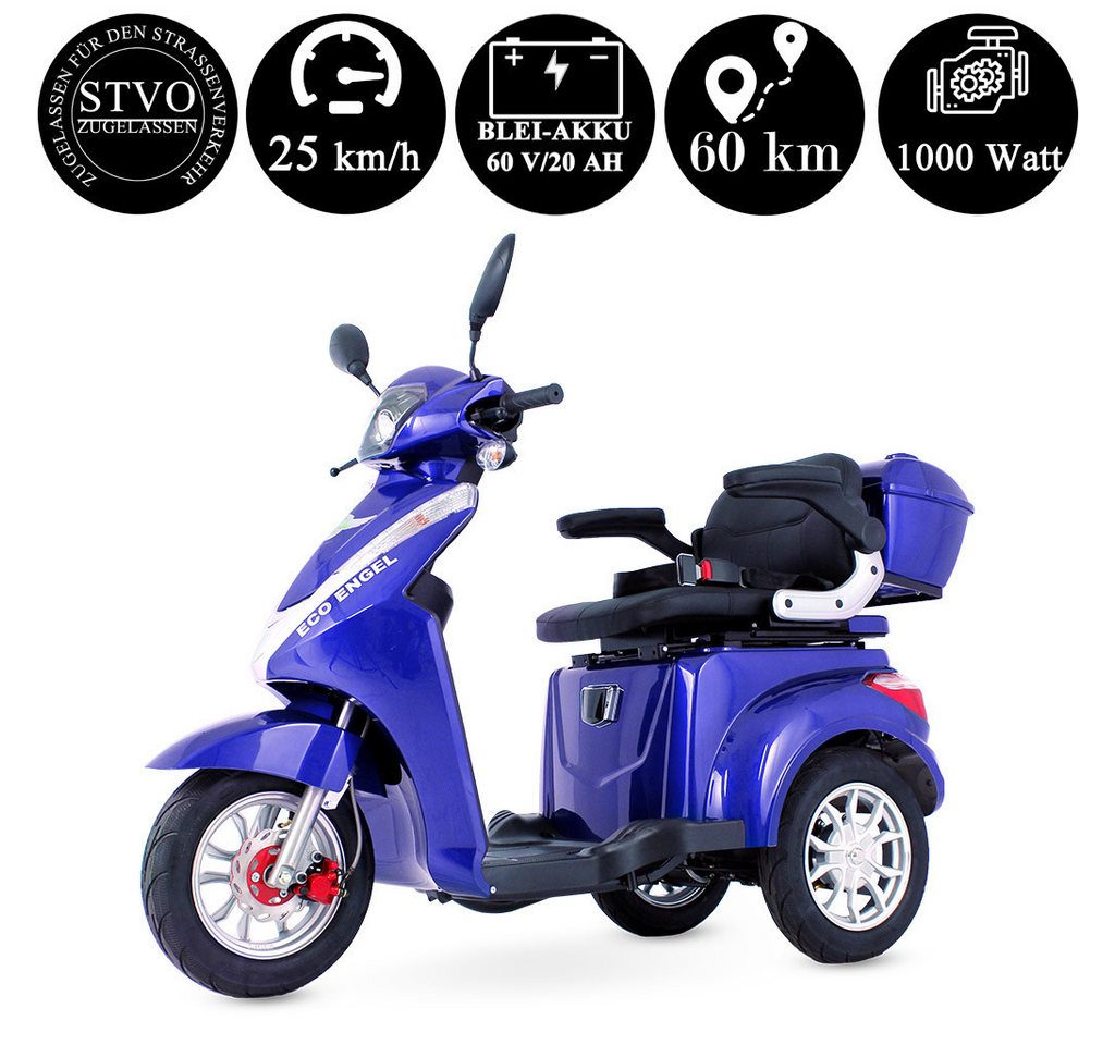 Thumbnail - ECO ENGEL Elektromobil ECO ENGEL 501 Seniorenmobil 25 km/h 1000 Watt mit Topcase, 1000,00 W, 25,00 km/h, inkl. Topcase
