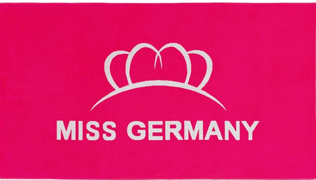 Miss Germany Strandtuch Miss (1-St), Germany, Logo-Motiv mit großem pink Velours, Velours