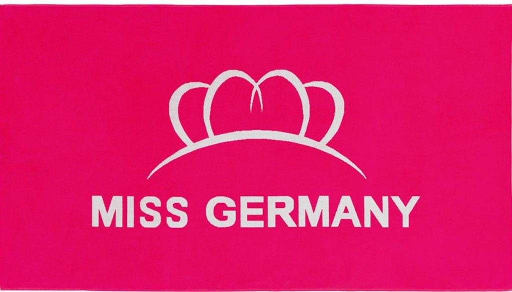 Velours in mit Germany Velours, (1-St), Miss Strandtuch Logo-Motiv, großem Germany, Miss Großes abgesetzter Logo-Motiv Farbe