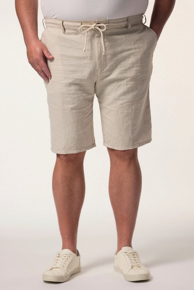 Men Plus Bermudas Leinenmix-Bermuda Relaxed Fit Elastikbund
