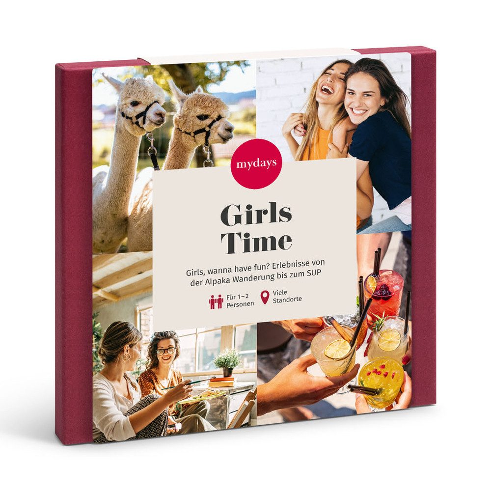 mydays Erlebnisgutschein Geschenkbox Für Freundinnen, Maedelstage sind Erlebnistage. Die Gute Zeit Geschenkbox fuer Girls