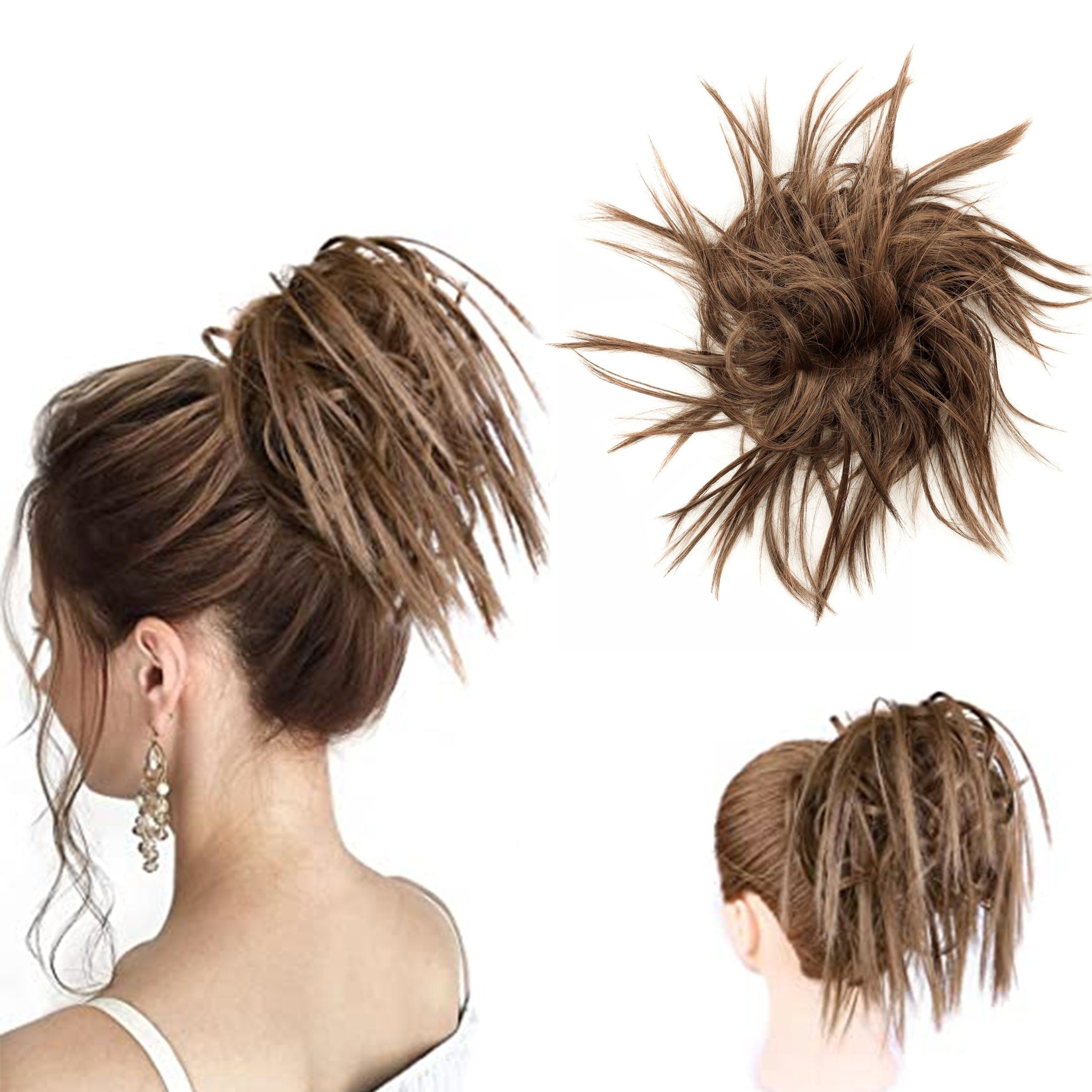 Scheiffy Kunsthaarperücke Unordentliche Haarspitzen Voluminöse Perücken Haarverlängerungen