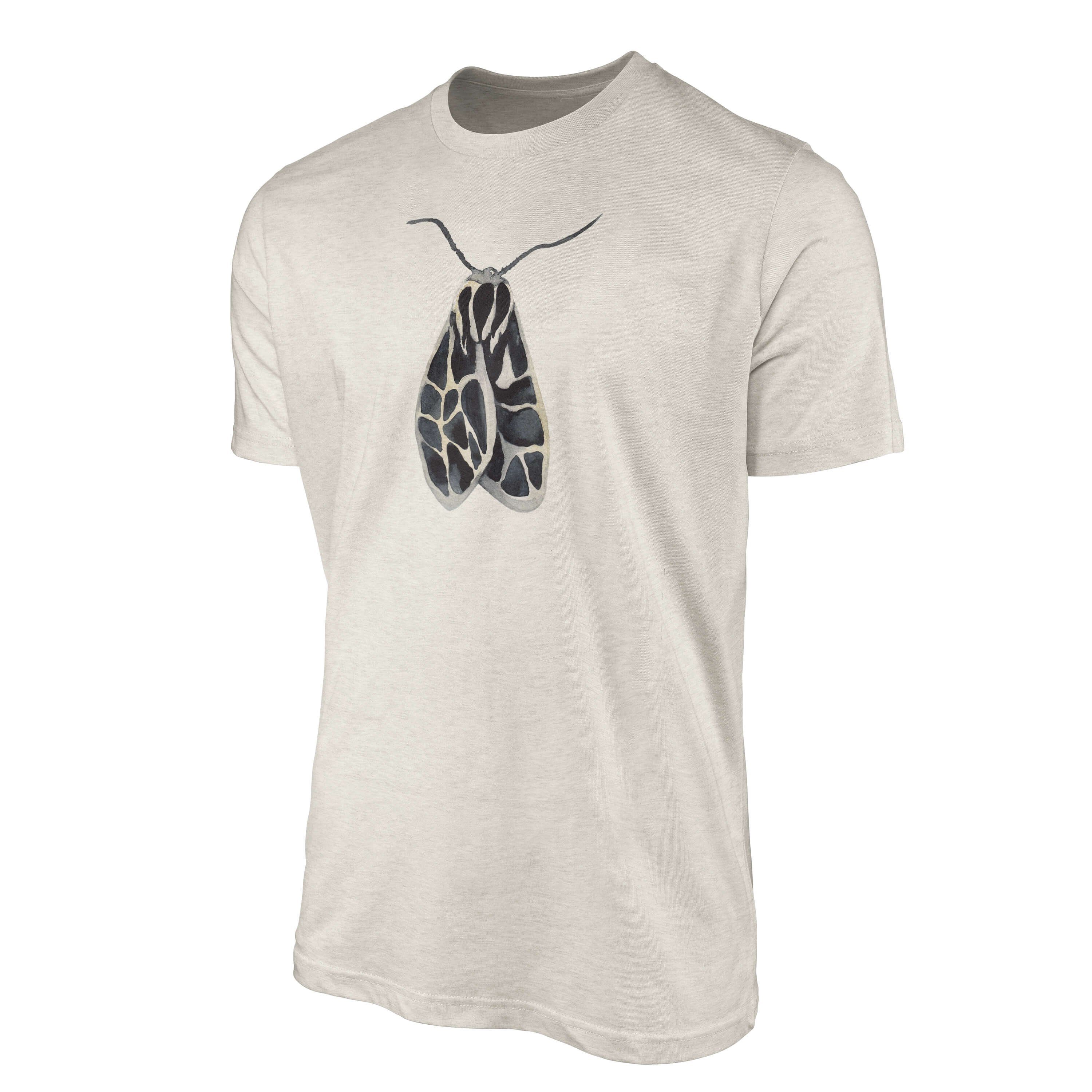 Farbe Bio-Baumwolle Herren Nachhaltig 100% Sinus Ökomode Shirt Aquarell T-Shirt T-Shirt (1-tlg) Motte Art Organic Motiv