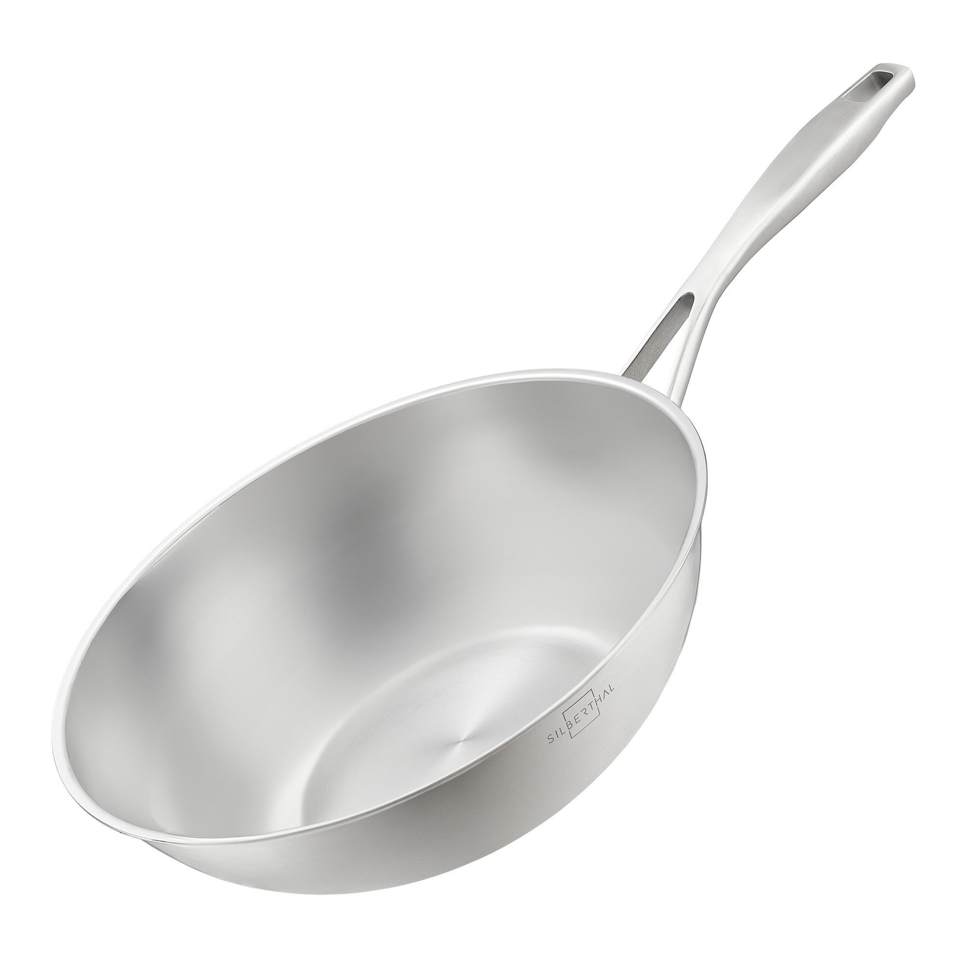 SILBERTHAL Wok Pfanne 28cm Unbeschichtet Induktion