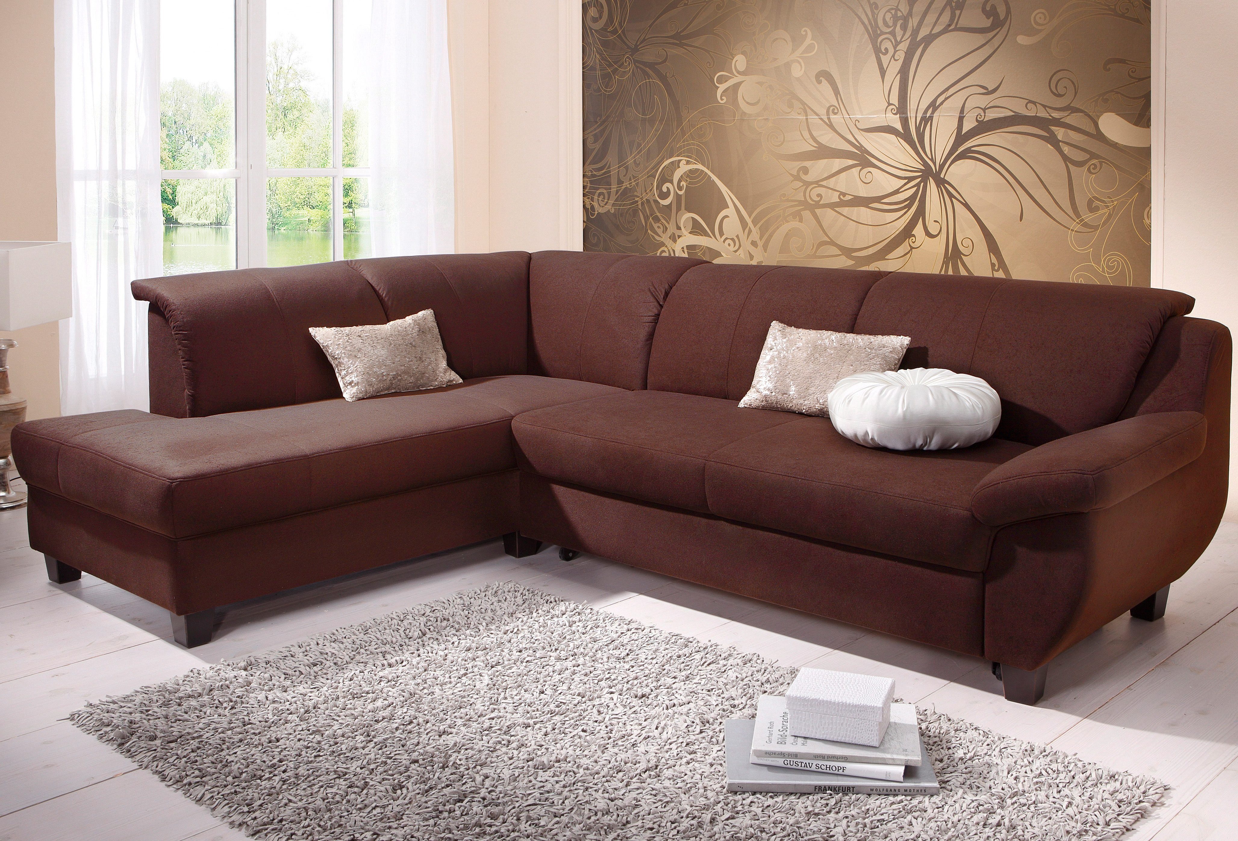 Home affaire Ecksofa Yesterday zeitlos und elegant, bequeme Armlehnen, L-Form, wahlweise mit Bettfunktion, auch in Cord