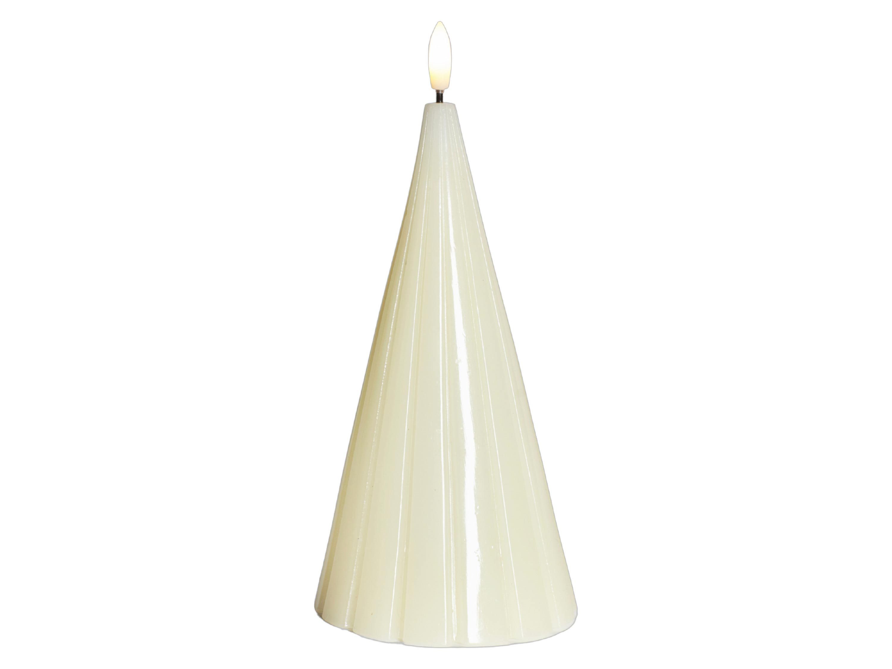 Sirius Home A/S LED-Kerze (1-tlg), weiß 9,5x20cm Kegelform Wachs