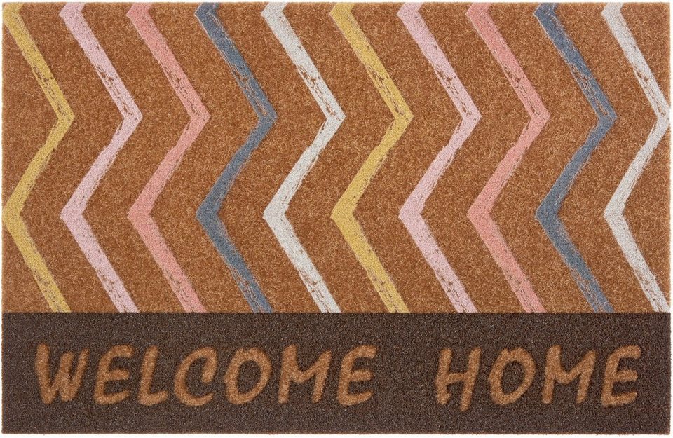 Fußmatte Welcome Home, andas, rechteckig, Höhe: 10 mm, mit Spruch, mit  Schrift, Kokos-Look, Robust, Pflegeleicht, Rutschfest