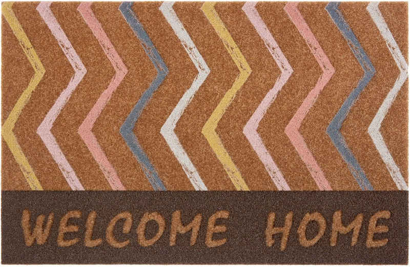 Fußmatte »Welcome Home«, andas, rechteckig, Höhe 10 mm, In und Outdoor geeignet, mit Spruch, mit Schrift, Kokos-Look, Robust, Pflegeleicht, Eingang, Rutschfest