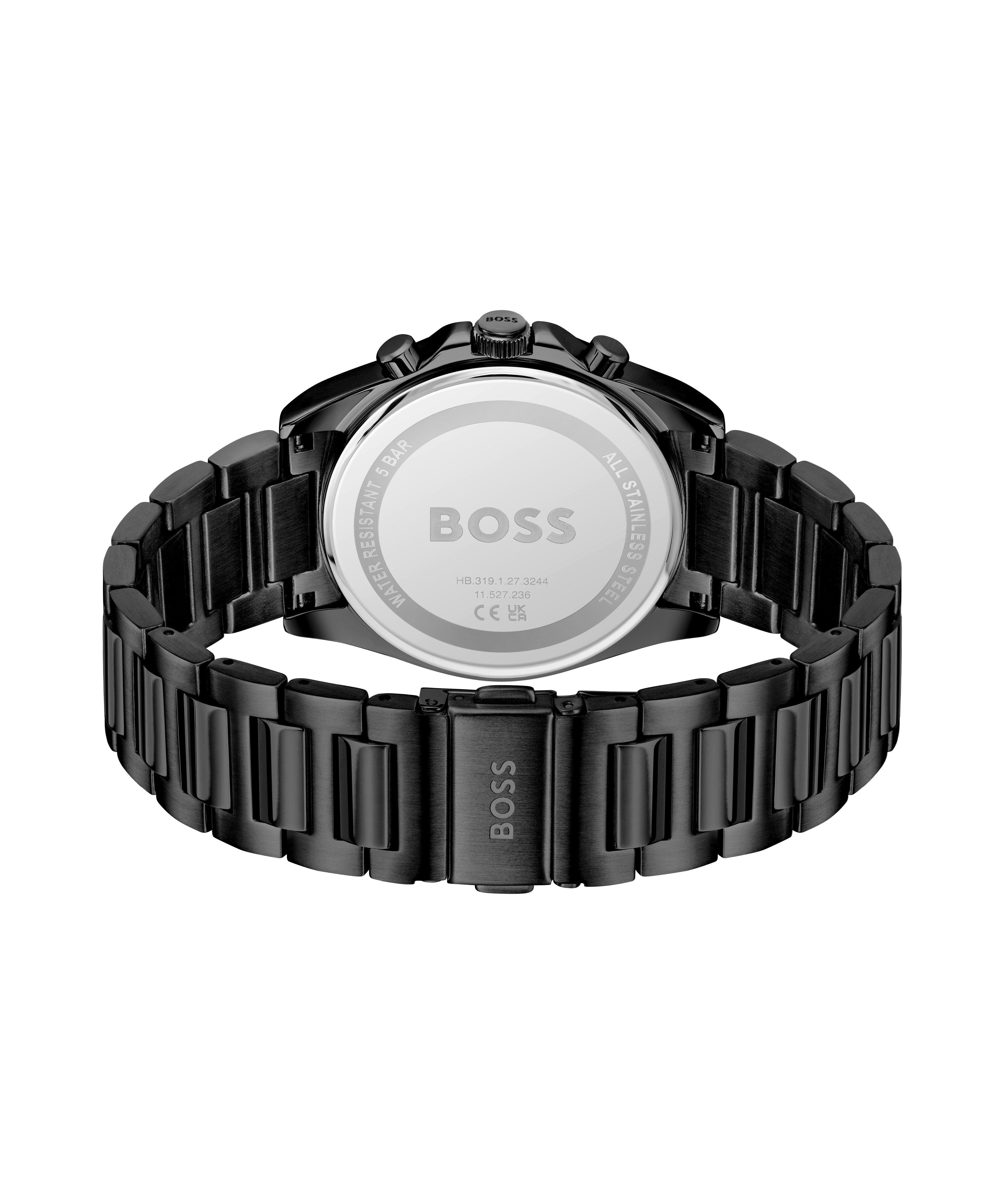 BOSS Chronograph STRIKE CHRONO 1514291, Quarzuhr, Armbanduhr, Herrenuhr, Edelstahlarmband, analog, Tag