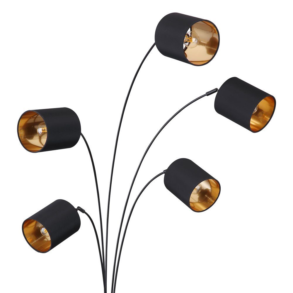 schwarz Textilschirme Stehlampe, nicht Standleuchte inklusive, etc-shop Leuchtmittel Design gold flammig 5