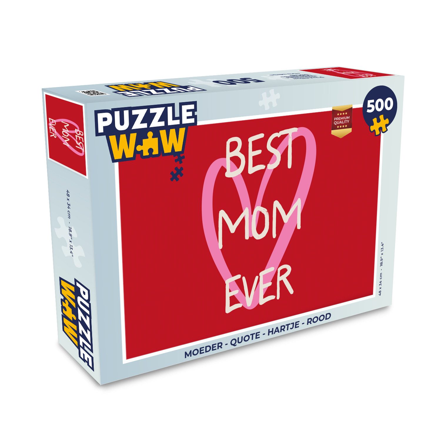 Puzzle Mutter - Zitat - Herz - Rot