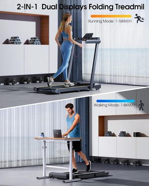 JUNG Laufband Toputure Elektrisches Laufband, leise,bis 130kg Laufband für Zuhause (Lauf Band Elektrisch, Walking Pad, Treadmill für Zuhause, Sportgeräte für Zuhause, für abnehmen Sport, für Haus, Joggen), Laufbänder, Winter laufen, Sport