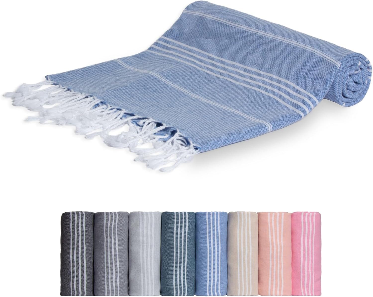 livessa Strandtuch Meby Baumwolle Strandtuch - Saunatuch - Turkish Hamamtuch - Badetuch, Baumwolle, 100 % Baumwolle - 100x200 cm