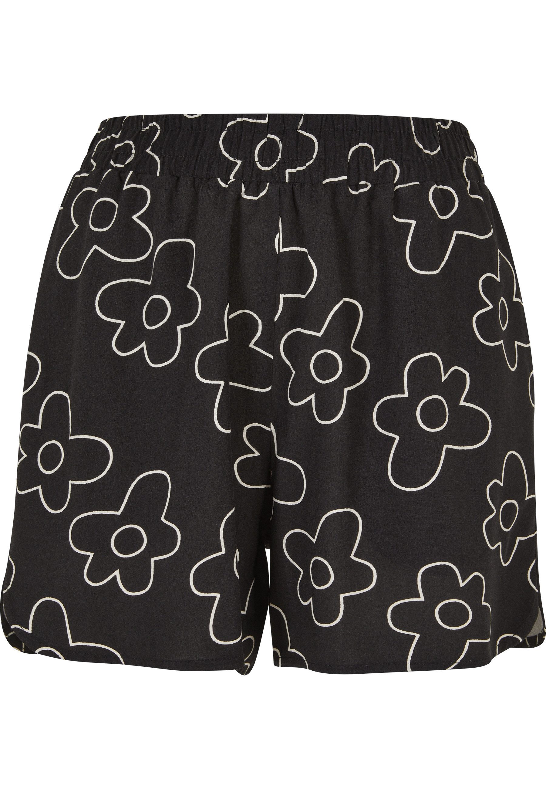 Stoffhose Urban Classics Damen Ladies AOP Viscose Resort Shorts