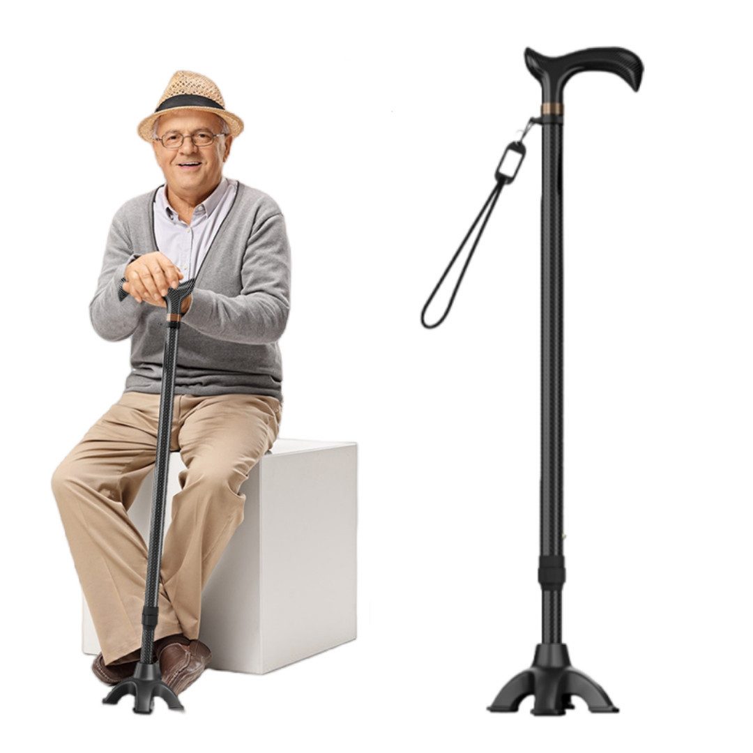 COVNBXN Gehstock Höhenverstellbarer Gehstock Robust ergonomisch maximale Belastbarkeit, 1-tlg.