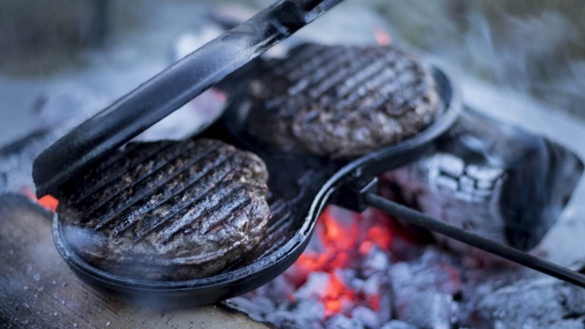 Petromax Burgerpresse, 18,5 Breite,Gusseisen,Doppelte Burgerpresse, Spülmaschinengeeignet