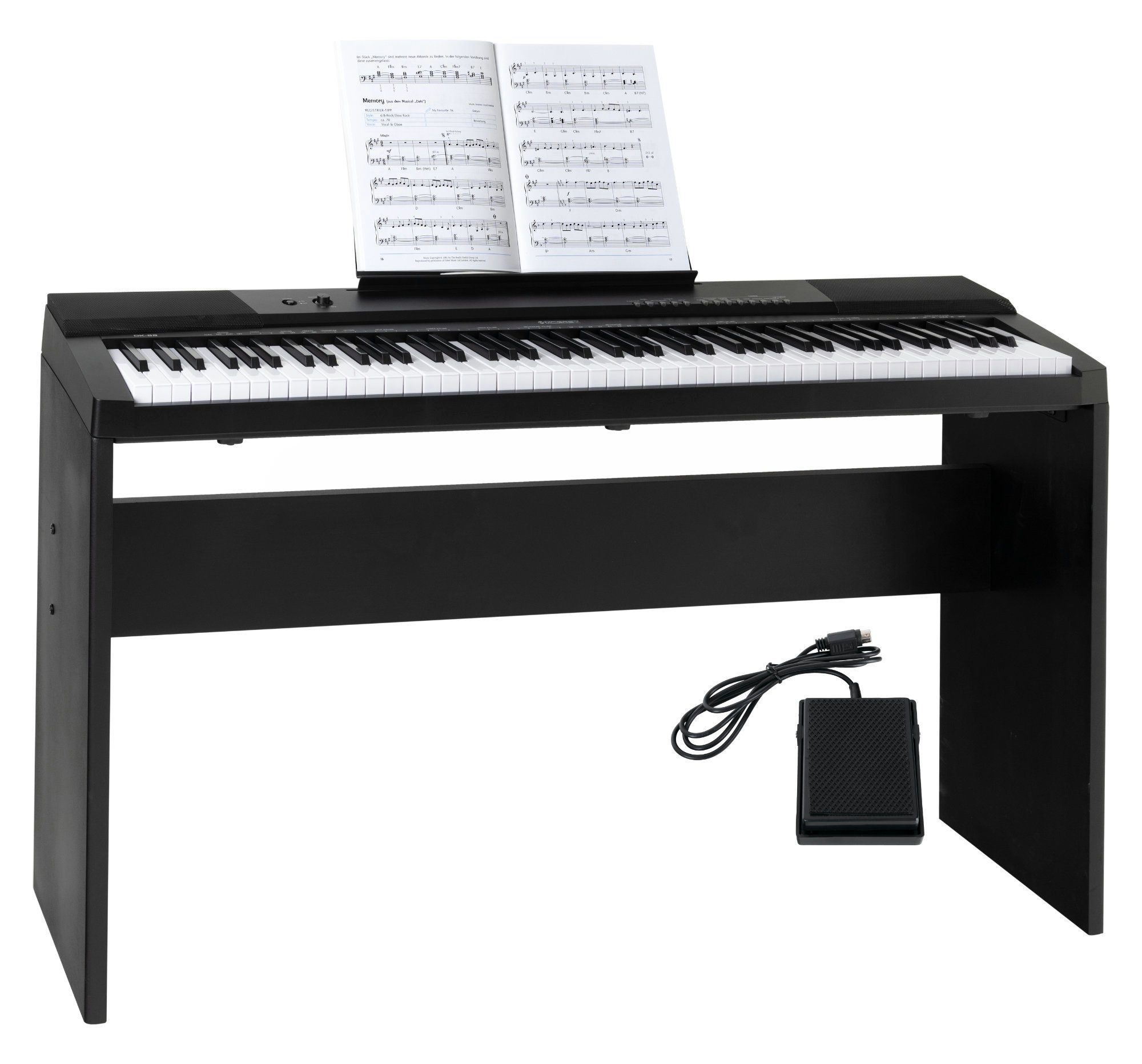 Home-Keyboard DK-88 - 88 Tasten Beginner-Keyboard in Stagepiano Optik