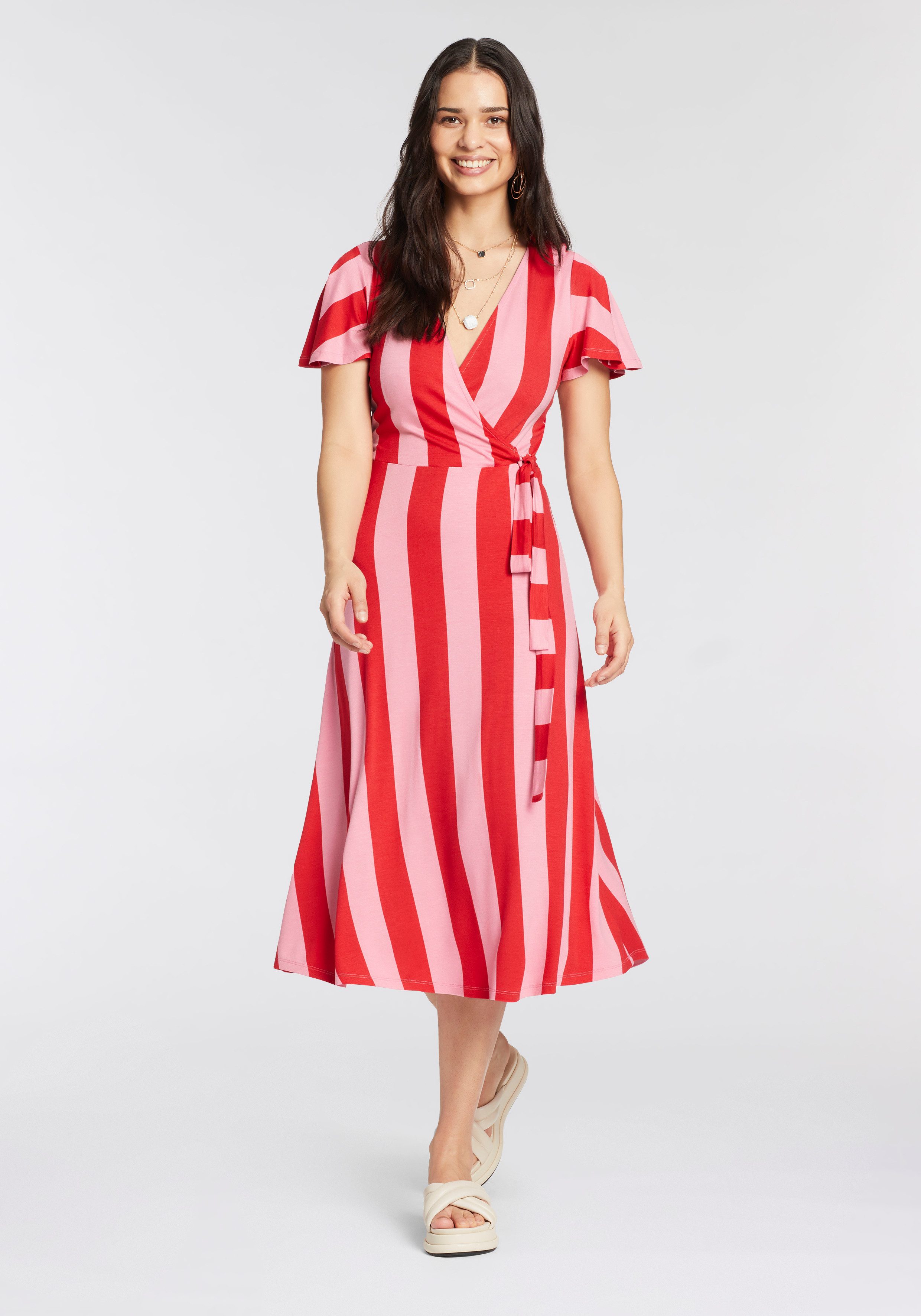 Laura Scott Midikleid mit Kontraststreifen günstig online kaufen