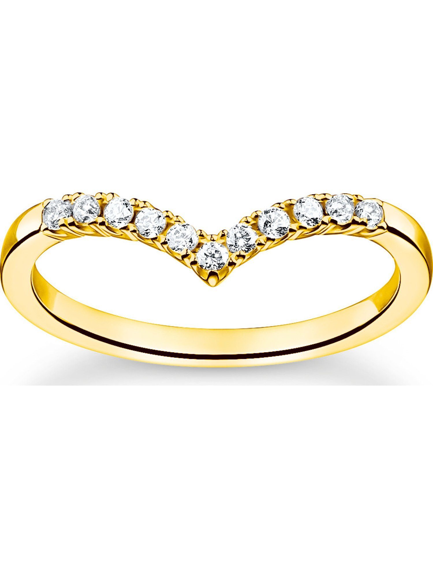 THOMAS SABO Fingerring Thomas Sabo Damen-Damenring 925er Silber Zirkonia, Zirkonia