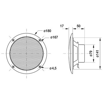 Visaton Lautsprecher (FR 16 WP - 4 Ohm 60W, 6,5" - Lautsprecher)