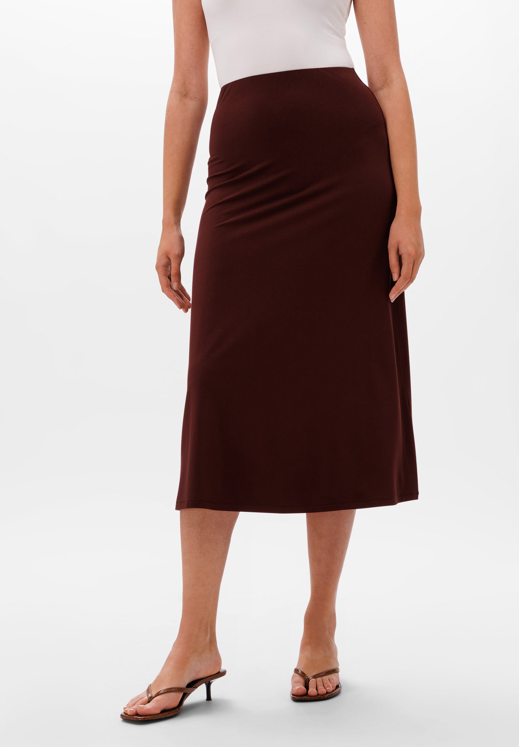 Les Lunes Sommerrock LUMII Skirt Jersey Midi bequemes dehnbares Obermaterial