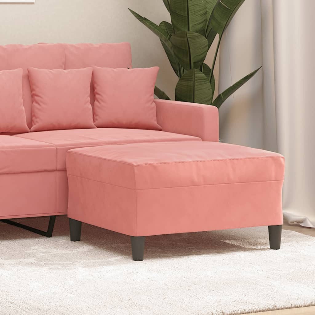 vidaXL Fußhocker 70 x 55 x 41 cm Fußhocker Rosa 70x55x41 cm Samt