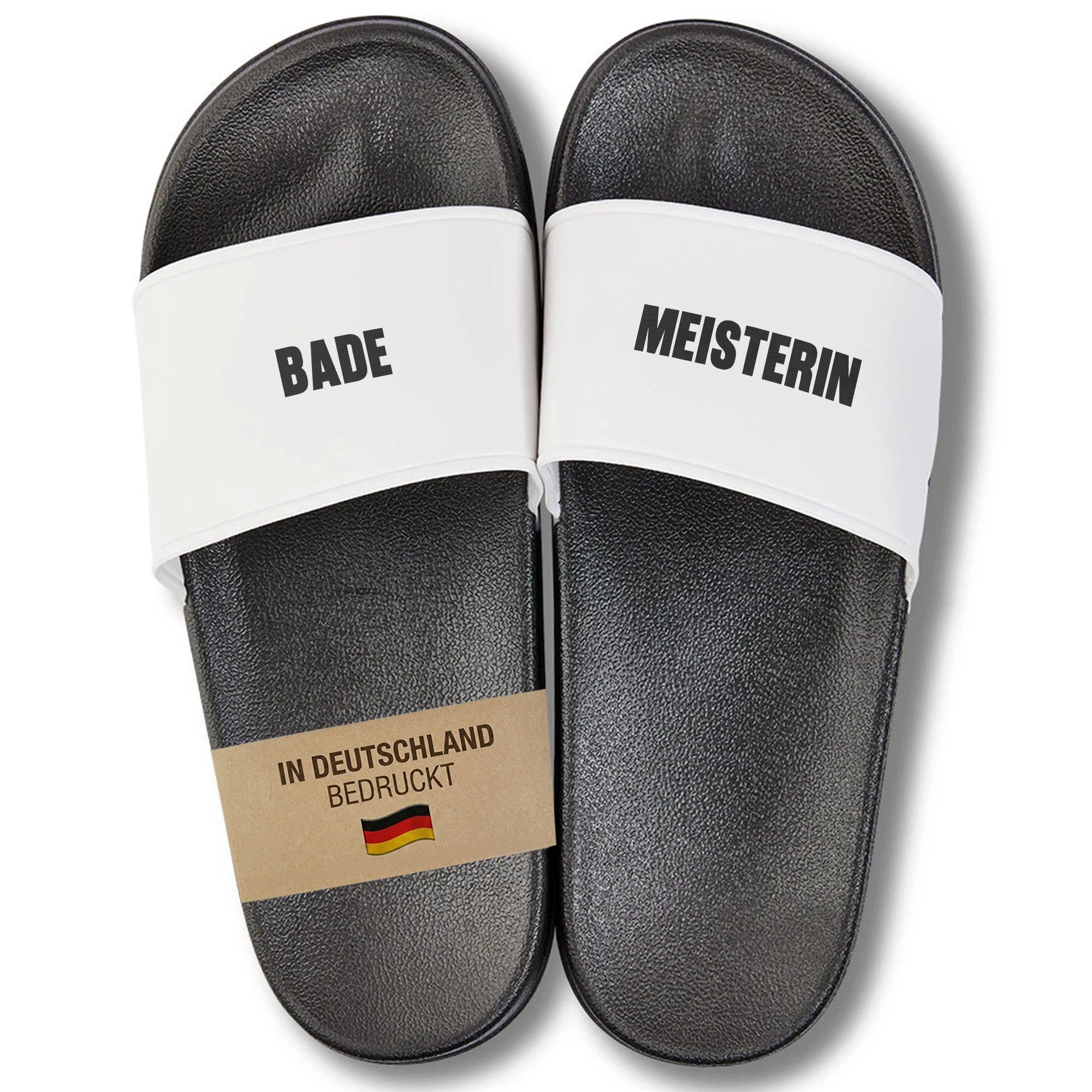 Geschenk Bademeisterin Badelatschen Damen Spruch Sommer Urlaub Badepantolette
