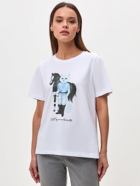 CAT by maniita lacitta Kurzarmshirt T-Shirt RIDER CAT (1-tlg) mit Katzen Mo günstig online kaufen