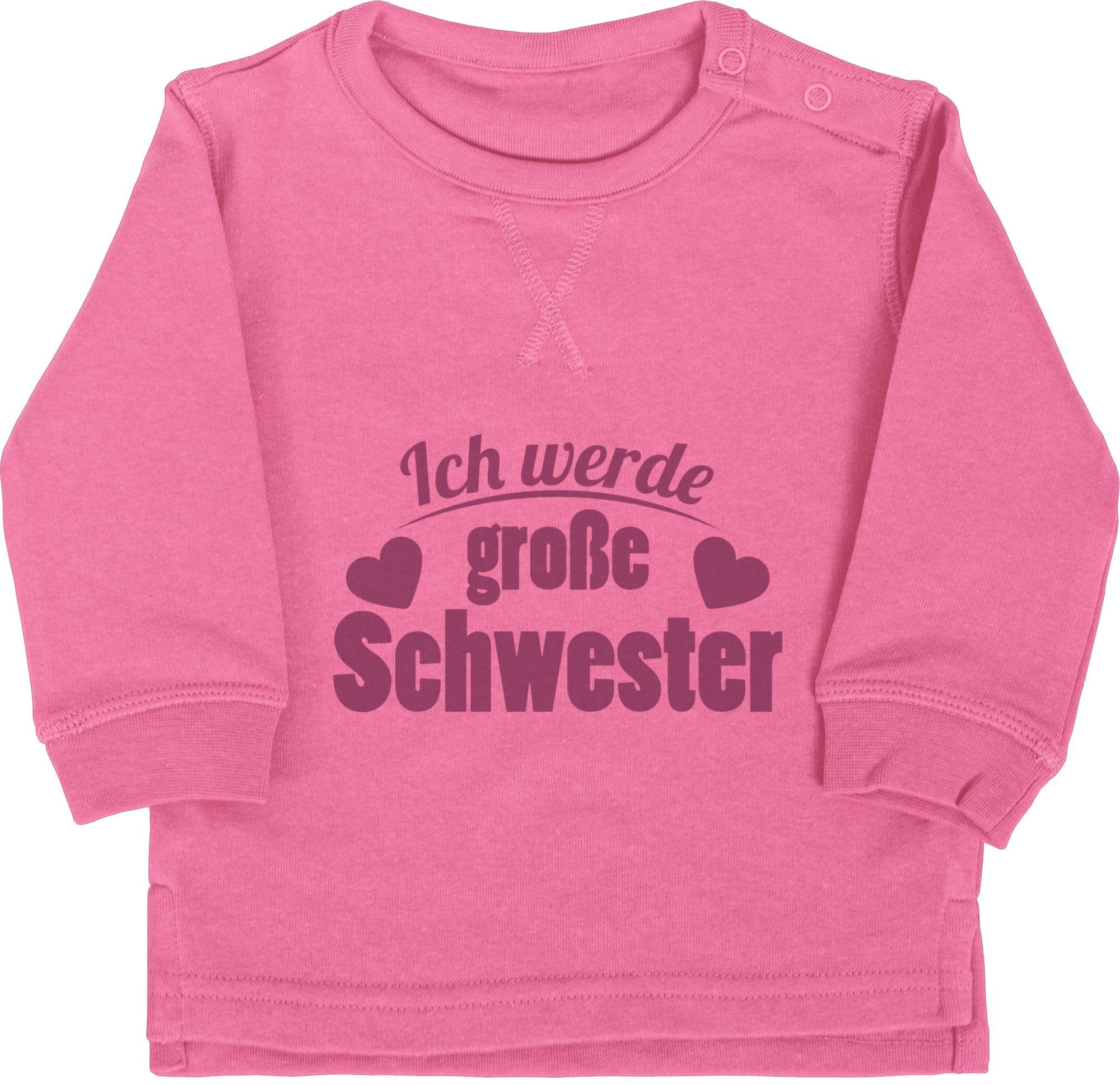 Shirtracer Schwester Ich große 2 Schwester Pink Große werde Sweatshirt