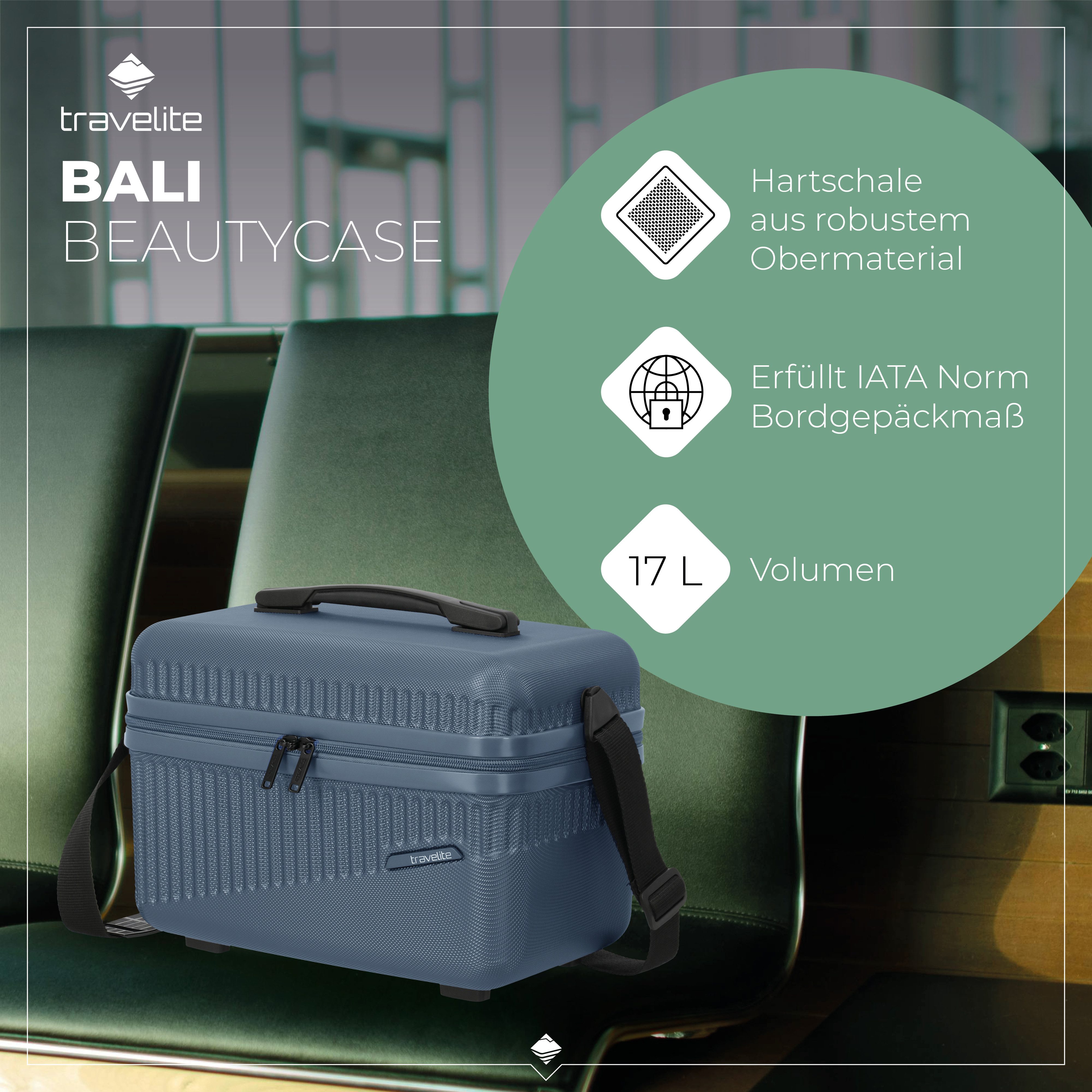travelite Beautycase BALI Kosmetikkoffer, mit Aufsteckfunktion und Organizer – ideal für Reise und Alltag