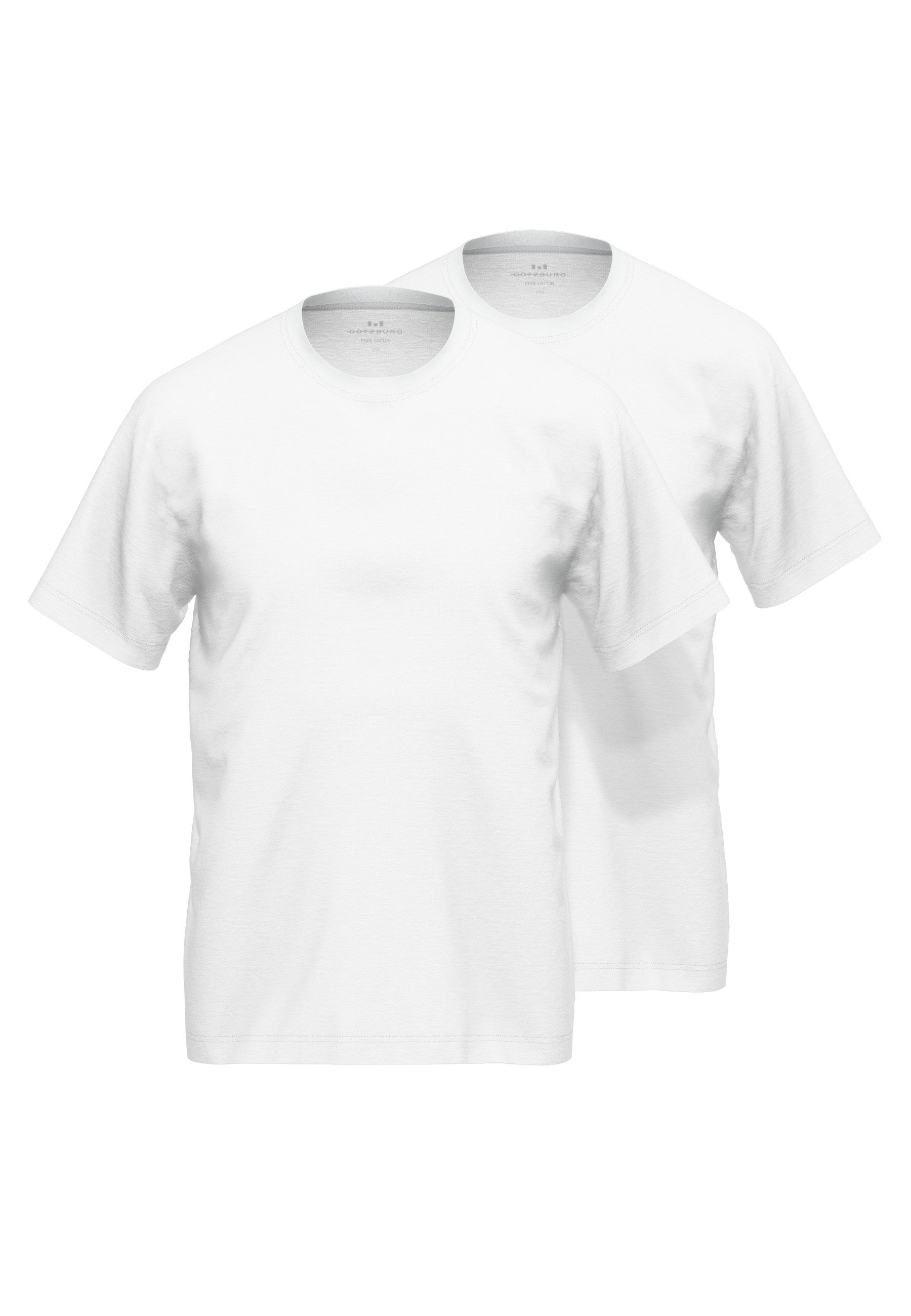 Unterziehshirt GÖTZBURG Herren T-Shirt weiß uni 2er Pack