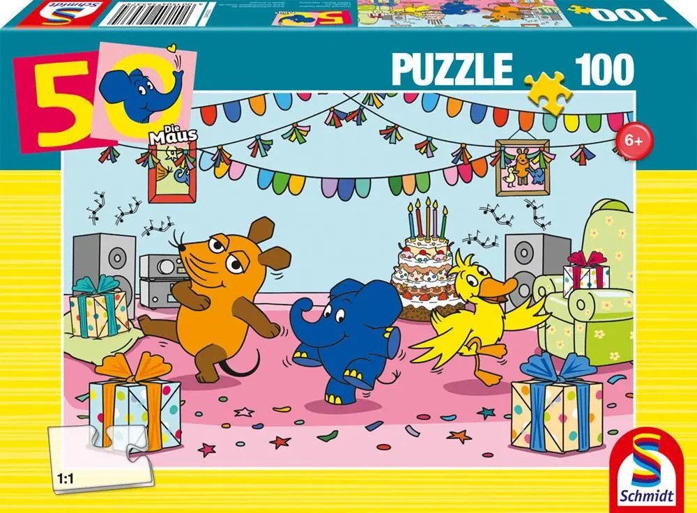 Schmidt Spiele Puzzle Elefantastische Party, 100 Teile, 100 Puzzleteile