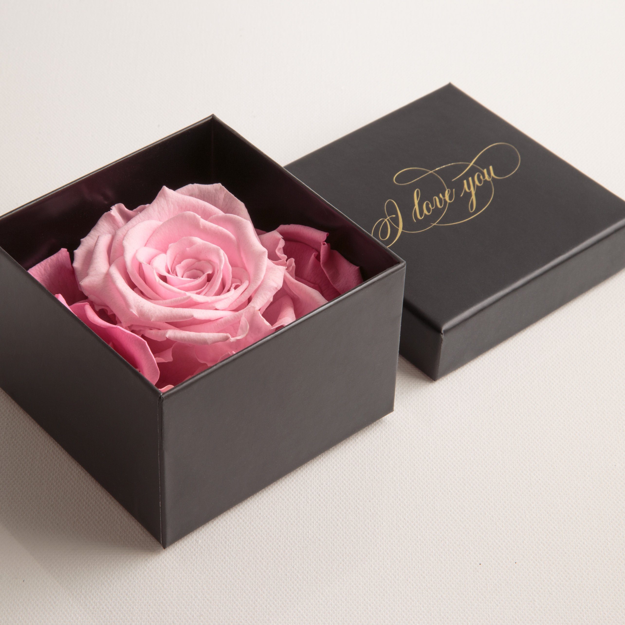 Kunstblume Infinity Rose Box I cm, SCHULZ 6 Geschenk Rose, ROSEMARIE Idee Heidelberg, konserviert Rose Echte Liebesbeweis You Love Rosa Höhe