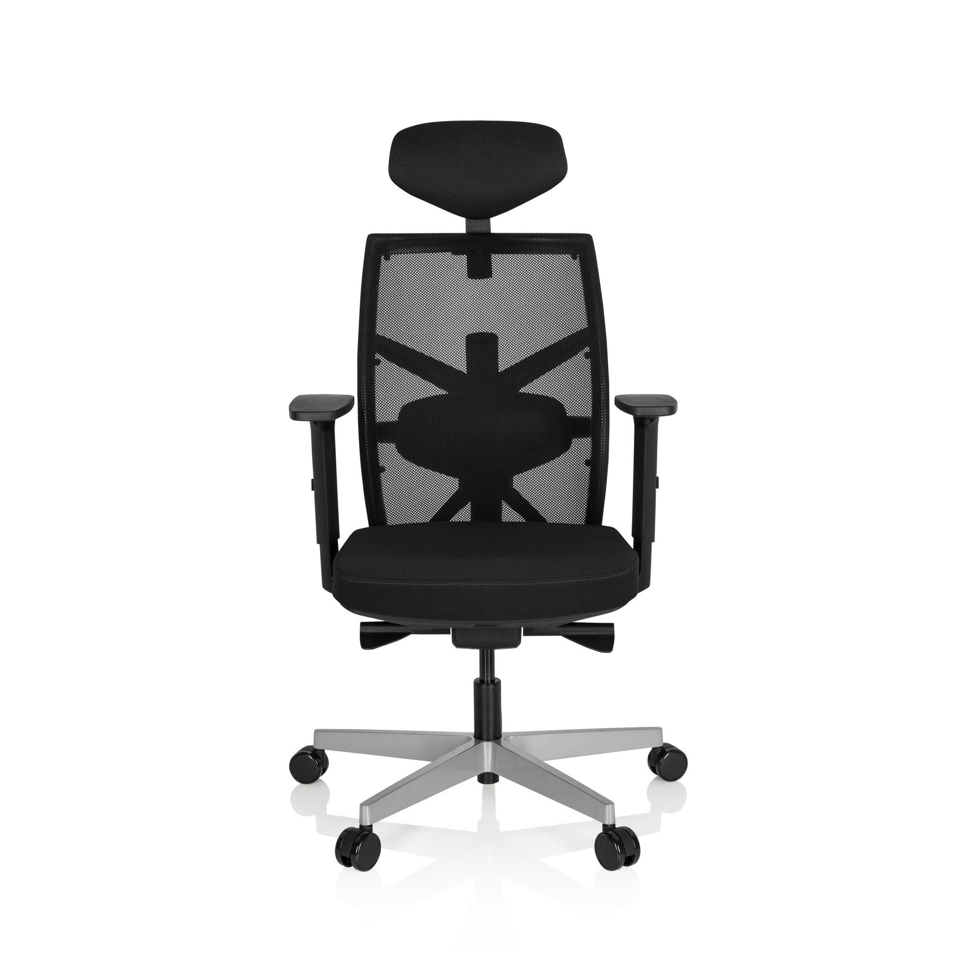 hjh OFFICE Drehstuhl Profi Bürostuhl BELLAC Stoff/Netzstoff (1 St), Schreibtischstuhl ergonomisch Schwarz