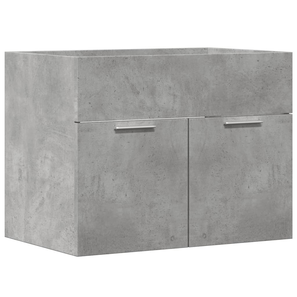 vidaXL Badezimmer-Set Waschbeckenunterschrank Betongrau 60x38,5x46 cm günstig online kaufen