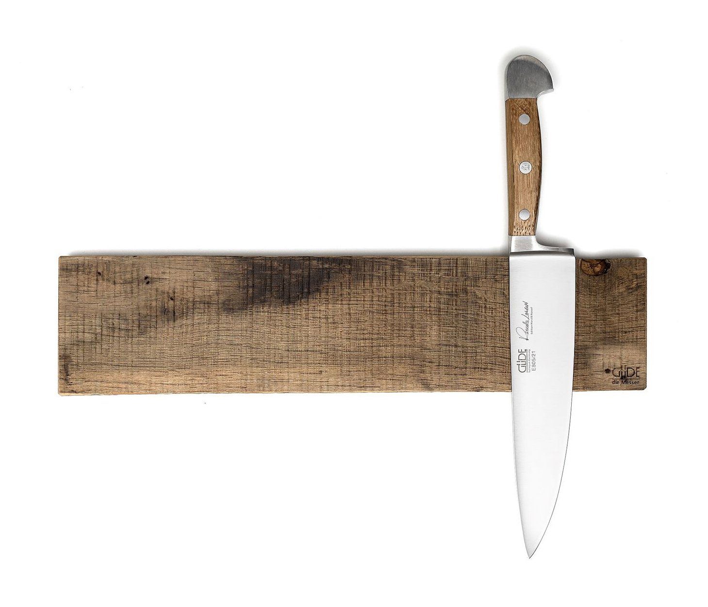Güde Messer Solingen Wand-Magnet Messer-Leiste Magnetleiste 40 cm, Eichenholz für 7 Messer - No. E095/40 (1tlg) | Messerblöcke
