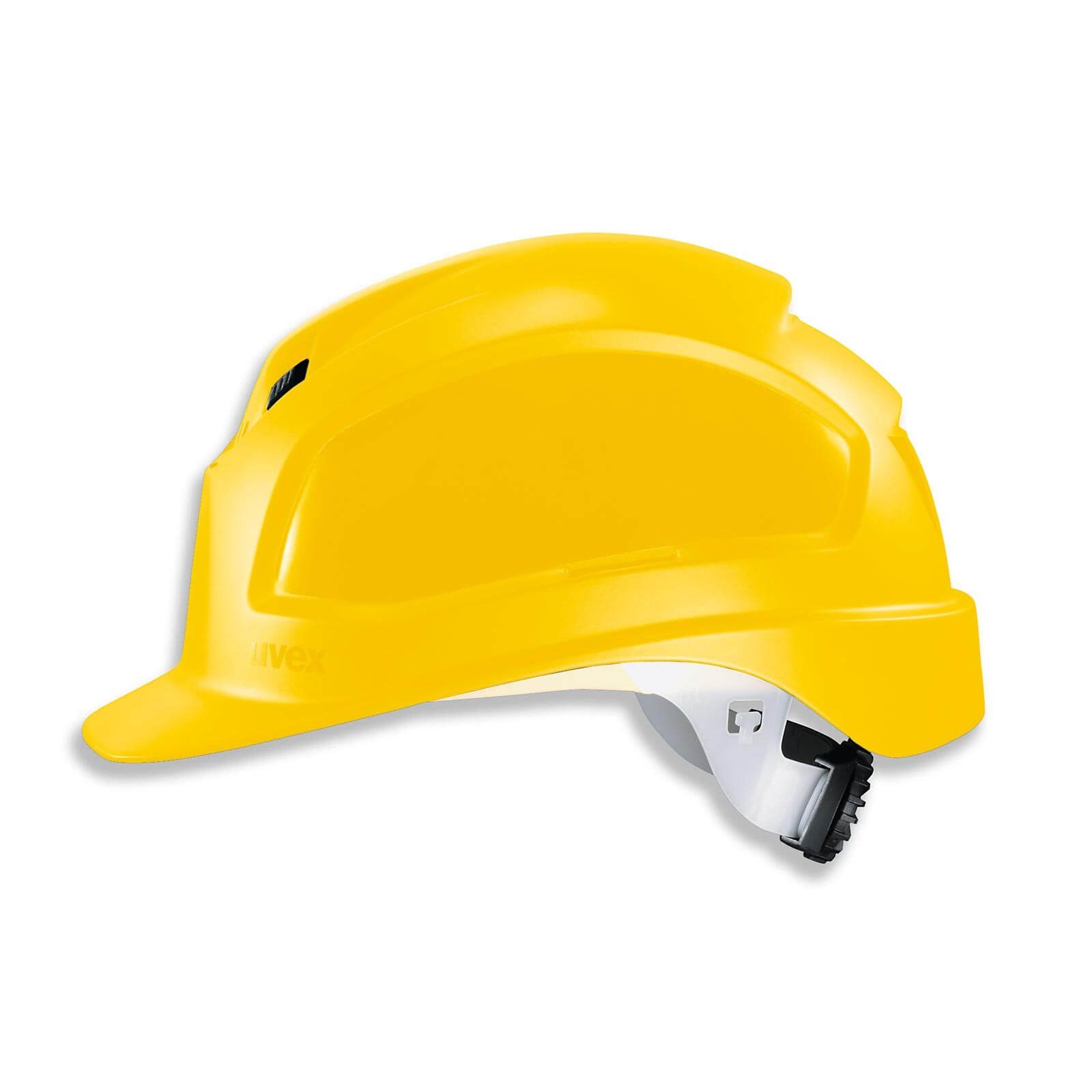 Uvex Schutzhelm pheos B-WR - Arbeitsschutz-Helm, Baustellenhelm, Bauhelm gelb