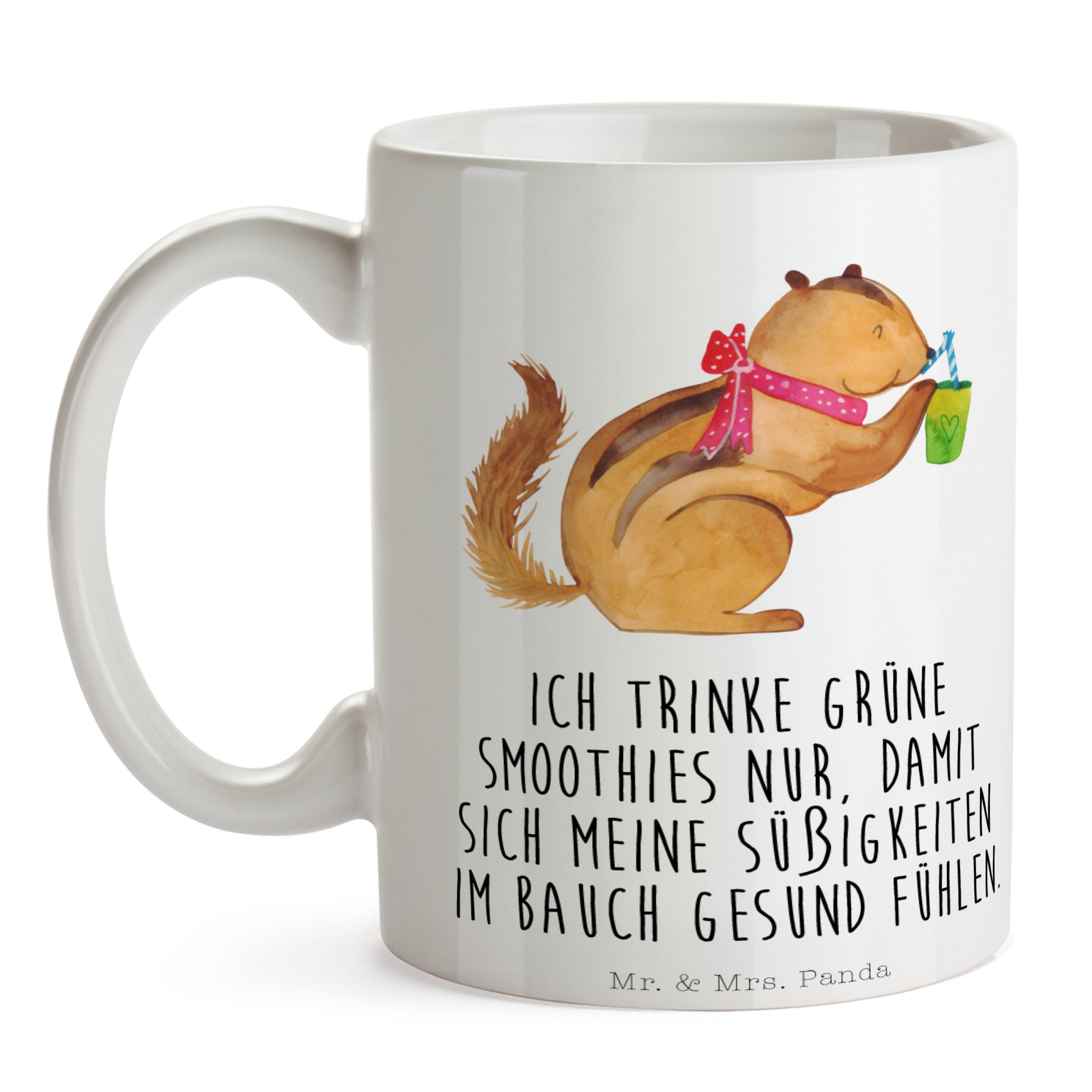 Becher, Teetasse, - Weiß Mr. Abn, Eichhörnchen Geschenk, Smoothie Mrs. & - Panda Keramik Tasse, Tasse