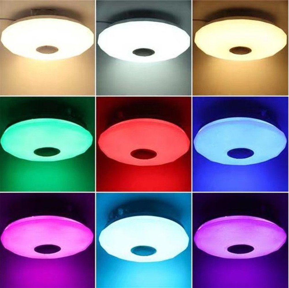 RGB Deckenleuchten Deckenleuchte,36W XDOVET + Fernbedienung Warmweiß LED Lampe Dimmfunktion bluetooth, Musik + LED Lautsprecher APP Schlafzimmer