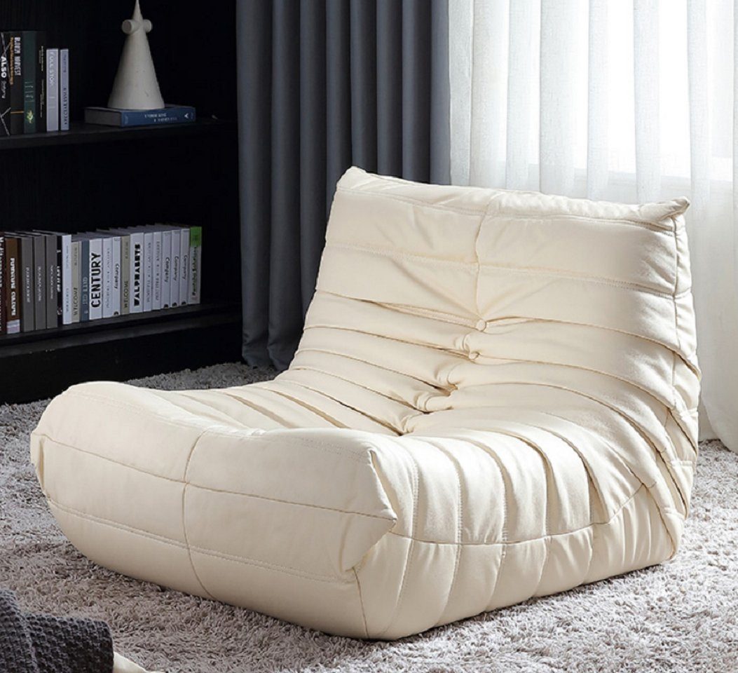 JVmoebel Sessel Design Sessel Luxus Relax Sessel), in Club Polster 1 (1-St., Europe Wohnzimmer Weiß Made Sitzer
