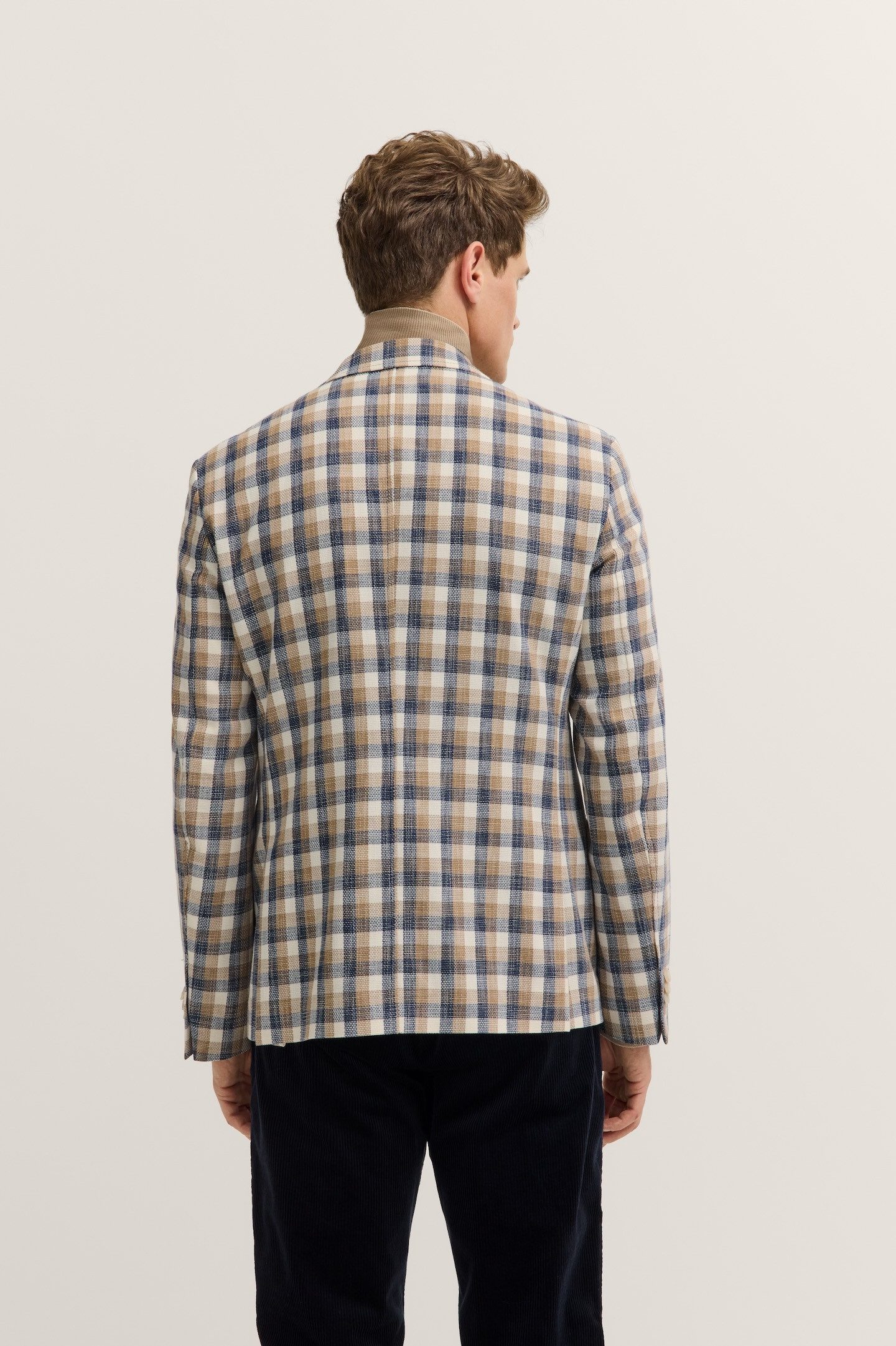 bugatti Sakko Modern Fit kariert mit Stretch-Futter