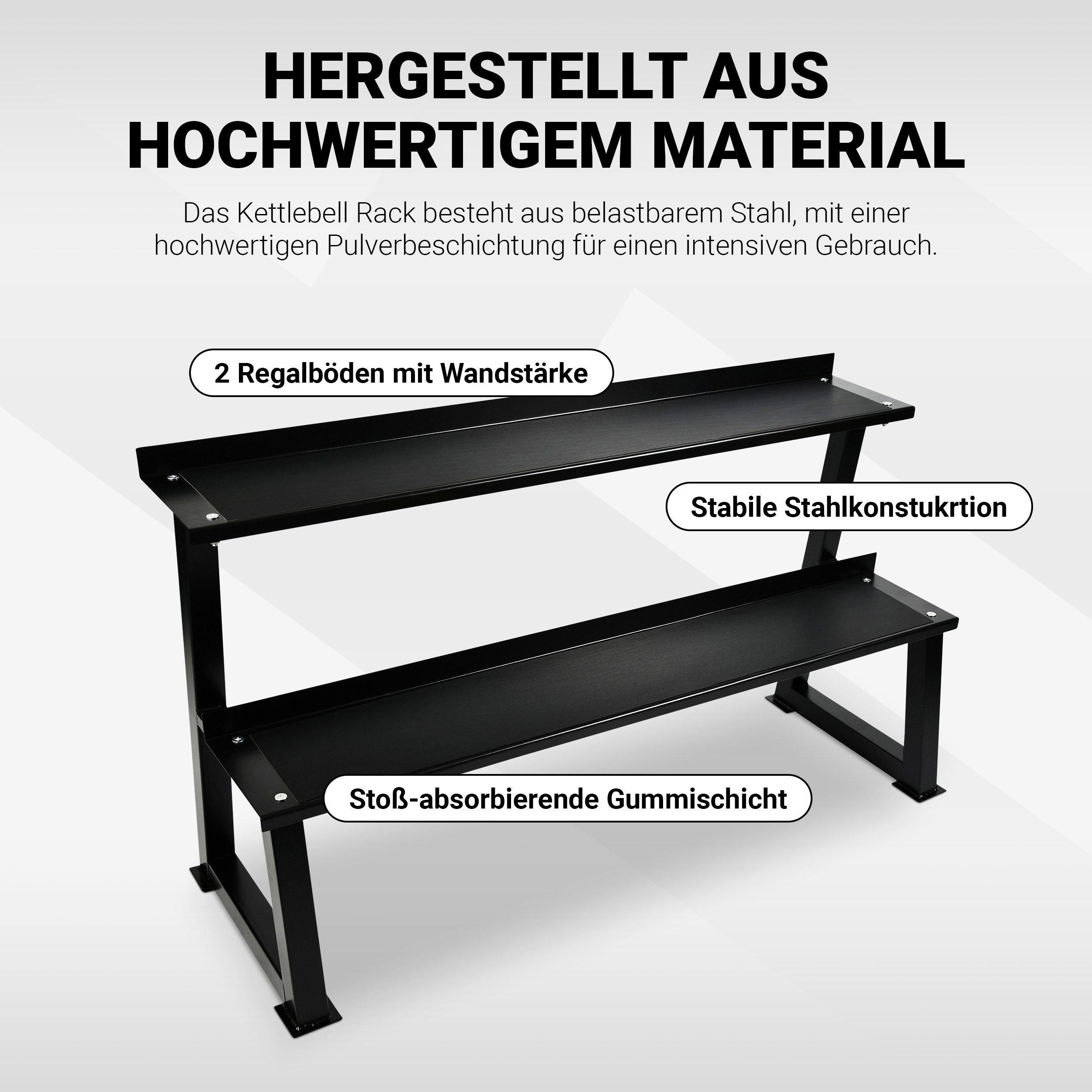 MSports® Kettlebell MSPORTS Kettlebell Rack I 2 Ebenen - für 14 Kugelhantel